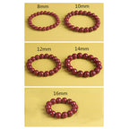 Fortune Jewel Natural Double PiXiu Cinnabar Om Mani Padme Hum Wealth Luck Bead Bracelet