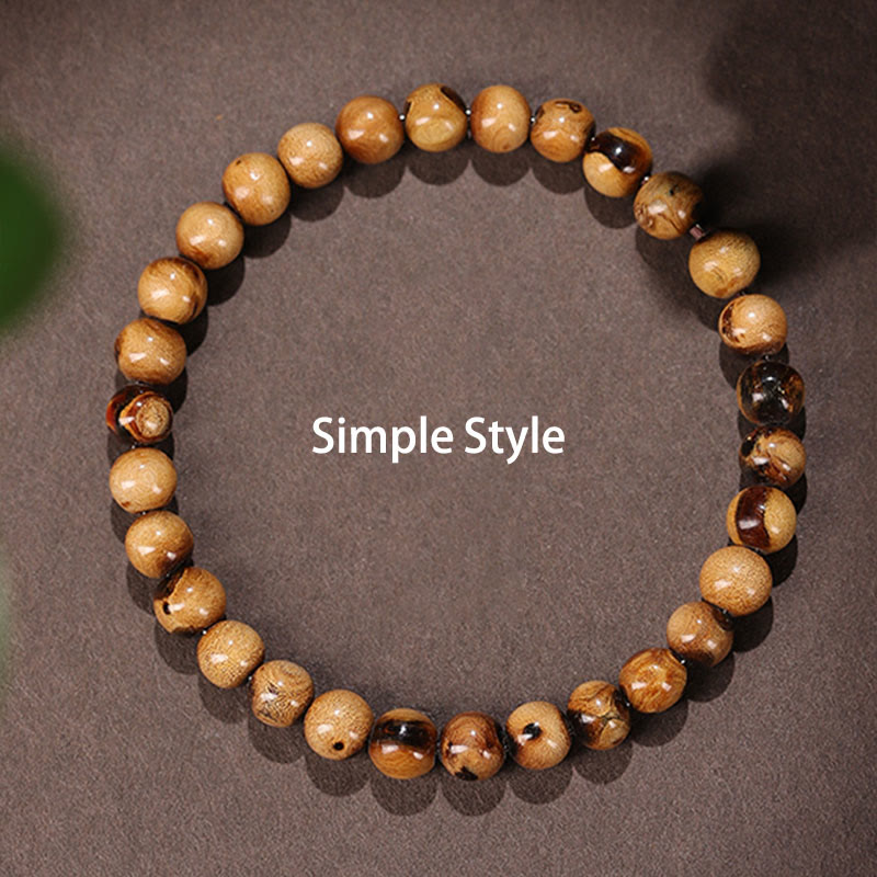 Fortune Jewel 925 Sterling Silver Natural Golden Sea Willow Zakiram Goddess of Wealth Lucky fortune Fu Character Success Bracelet