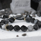 Fortune Jewel Black Obsidian Black Glitter Stone Purification Bracelet