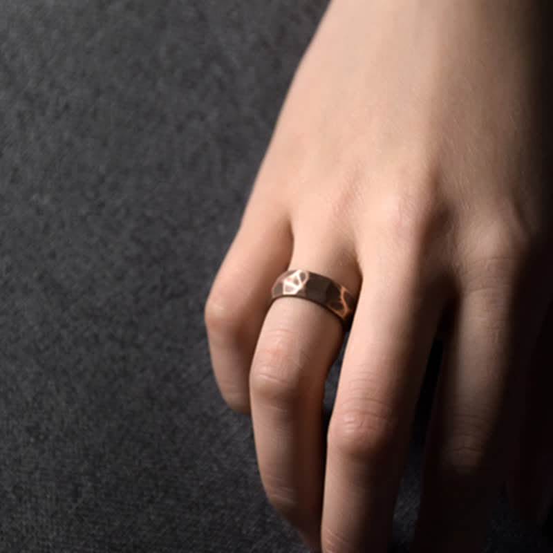 Fortune Jewel Tibetan Simple Design Copper Wealth Ring