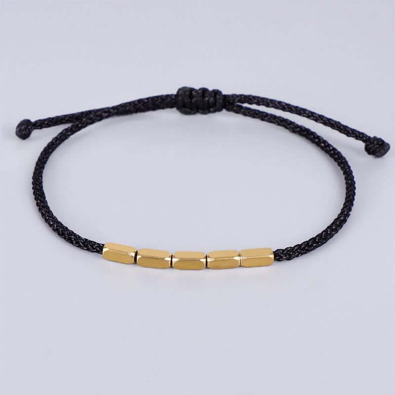 Fortune Jewel Handcrafted Copper Bead Protection Braided String Bracelet