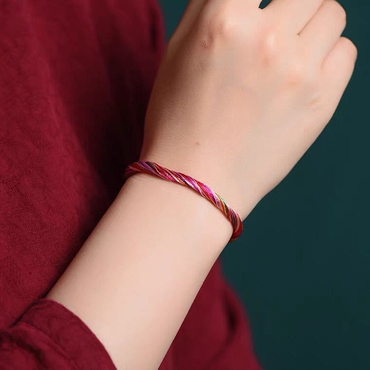 Fortune Jewel Tibetan Handmade Five Colorful Thread Dragon Boat Festival Protection Adult Child String Bracelet