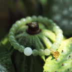 Fortune Jewel Jade Lotus Abundance Adjustable Bracelet