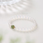 Fortune Jewel Natural White Agate Jade Luck Bracelet