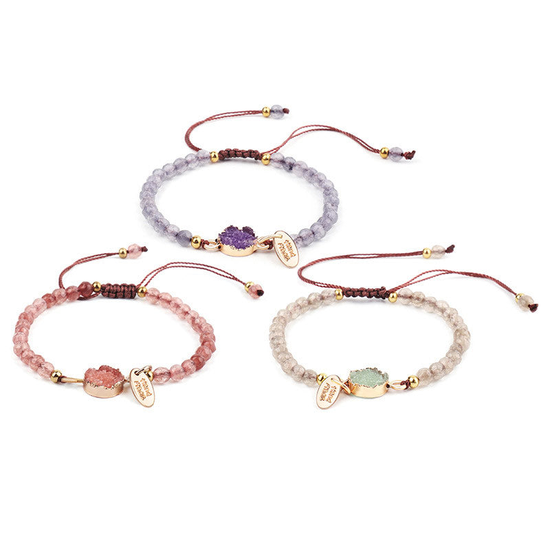 Fortune Jewel Natural Crystal Charm Lucky Healing Bracelet