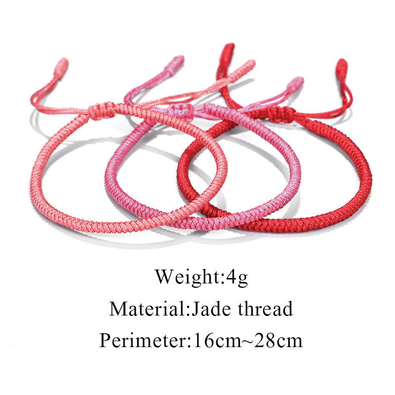 Fortune Jewel Tibetan 3Pcs King Kong Knot Protection Braided Bracelet