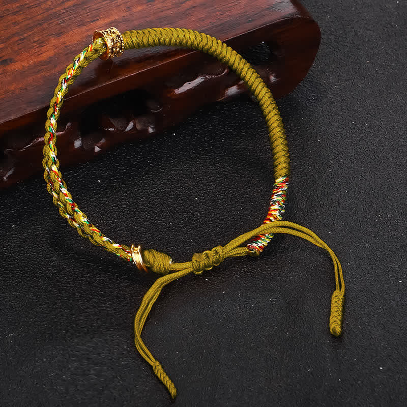 Fortune Jewel Om Mani Padme Hum Protection Luck String Bracelet