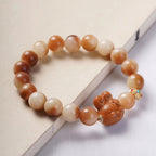 Fortune Jewel Natural Bodhi Seed Lovely Rabbit Peace Bracelet