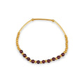 Elegant 18k Gold Red Garnet Bracelet
