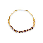 Elegant 18k Gold Red Garnet Bracelet