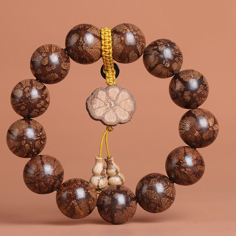 Fortune Jewel Plum Blossom Wood Inner Peace Bracelet