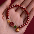 Fortune Jewel Cinnabar Happiness Calm Bracelet