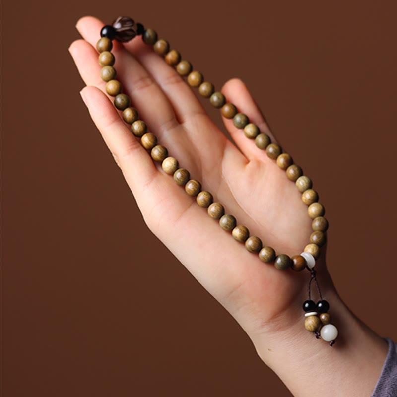 Fortune Jewel Green Sandalwood Bodhi Seed Lotus Soothing Double Wrap Bracelet