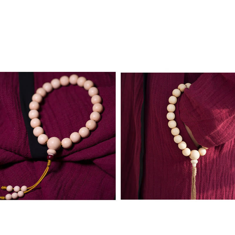 Fortune Jewel Natural Abelia Biflora Wood Blessing Wrist Mala