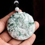 Fortune Jewel Mountain Landscape Jade Abundance String Necklace