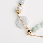 Fortune Jewel Natural Jade Pearl Peace Buckle Prosperity Luck Bracelet