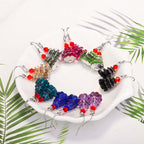 Fortune Jewel Various Crystals Christmas Tree Amethyst Peace Healing Drop Earrings