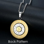 Fortune Jewel Chinese Zodiac Nine Palaces Eight Diagrams Bagua Amulet Harmony Necklace Rotatable Pendant