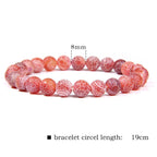 Natural Agate Stone Crystal Balance Beaded Bracelet