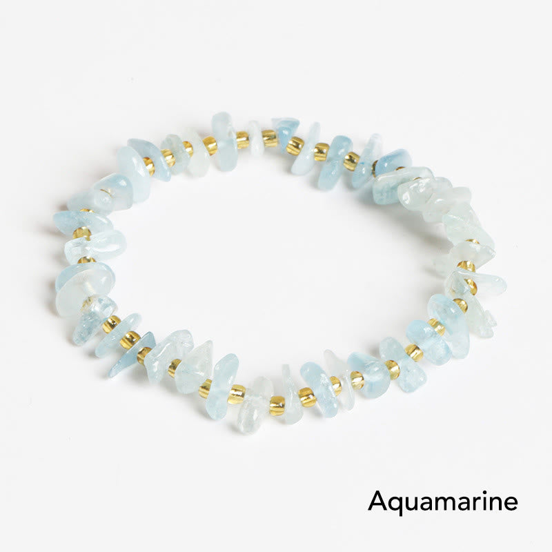 Fortune Jewel Natural Irregular Shape Stone Crystal Meditation Balance Bracelet