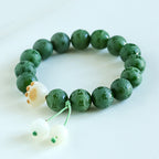 Fortune Jewel Bodhi Seed Om Mani Padme Hum Carved Harmony Bracelet