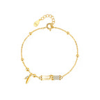 Fortune Jewel 925 Sterling Silver 18K Gold Plated White Jade Bamboo Zircon Leaf Luck Bracelet