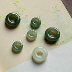 Fortune Jewel Natural Round Jade Peace Buckle Luck Abundance Necklace Pendant