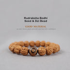 Fortune Jewel Tibet Rudraksha Bodhi Seed Dzi Bead Amber Turquoise Wealth Bracelet