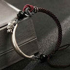 Fortune Jewel 925 Sterling Silver Auspicious Dragon Success Handcrafted Braided Bracelet