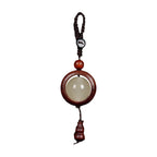 Fortune Jewel Red Sandalwood Ebony Wood Green Sandalwood Luminous Lucky Bead Gourd Peace Key Chain
