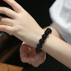 Fortune Jewel Natural Black Onyx Fortune Bracelet
