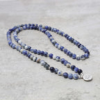 Fortune Jewel Natural Blue Aventurine Lotus Peace Necklace Bracelet