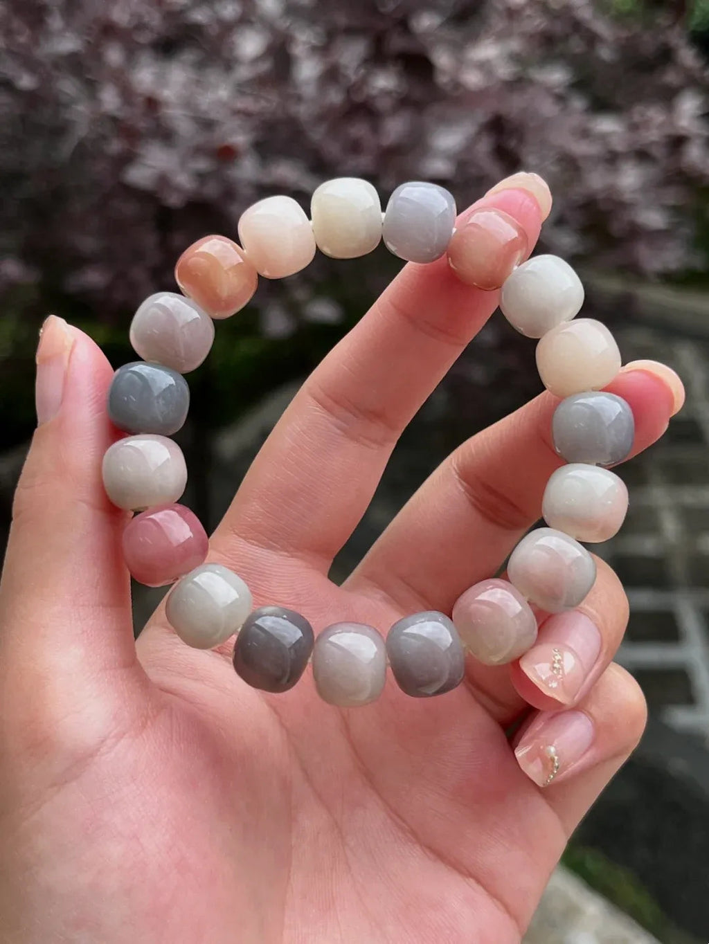 Dreamy Pink-Purple Bodhi Bracelet for Daily Peace 13mm