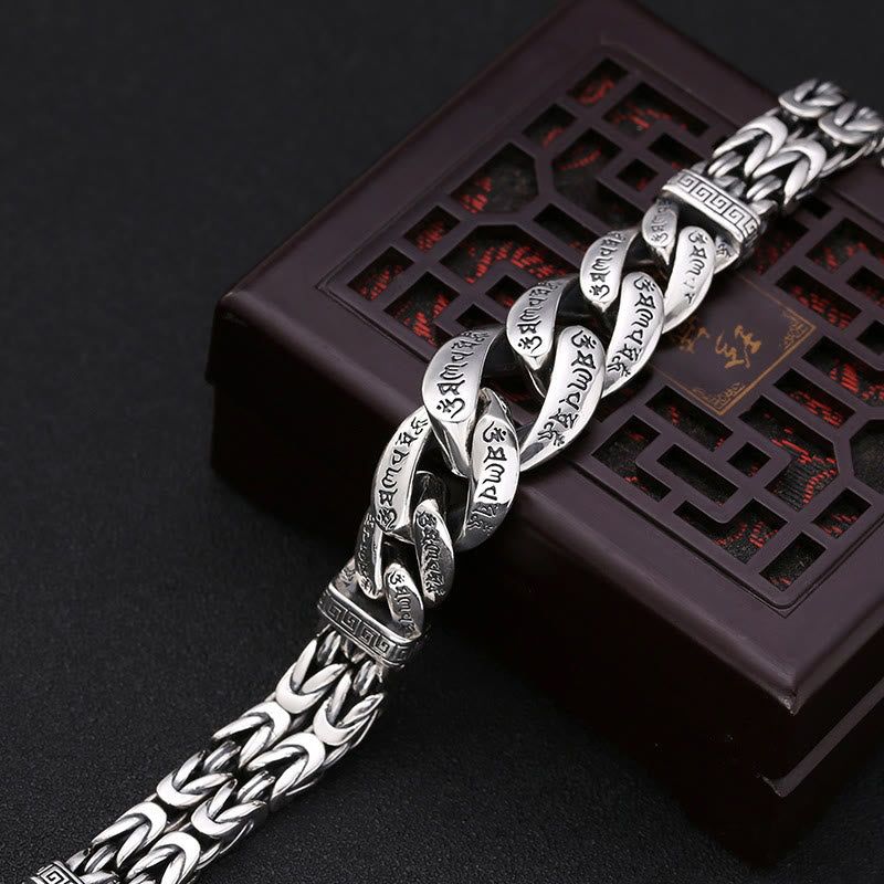 Fortune Jewel Om Mani Padme Hum Engraved Peace Purity Bracelet