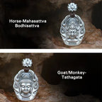 Fortune Jewel Chinese Zodiac Natal Buddha Om Mani Padme Hum Lotus Compassion Necklace Pendant Fortune Jewel
