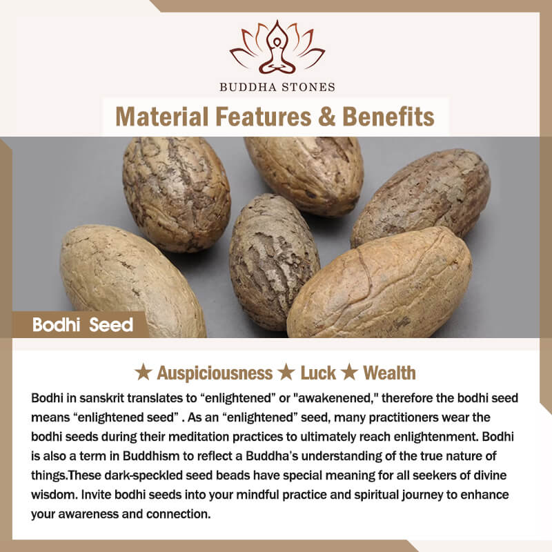 Fortune Jewel 108 Mala Rudraksha Beads Bodhi Seed Dzi Bead Luck Auspiciousness Tassel Bracelet