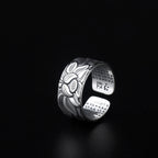 Fortune Jewel Tibetan Lotus White Copper Enlightenment Ring