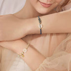 Fortune Jewel Handmade White Agate Peace Buckle Luck Happiness Protection Weave String Bracelet