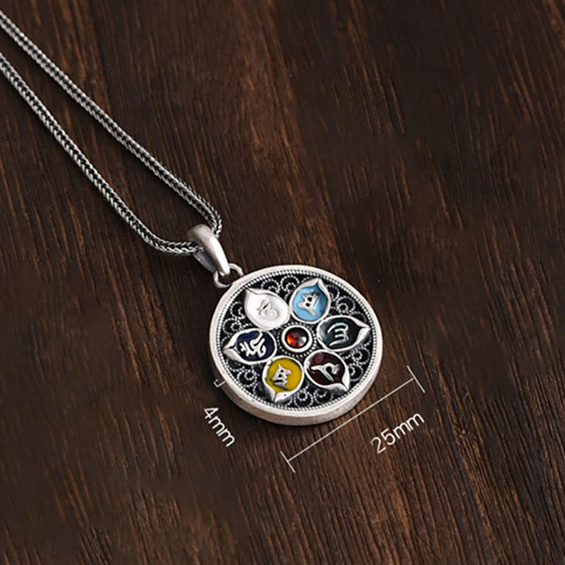 Fortune Jewel Tibetan Om Mani Padme Hum Purity Necklace Pendant