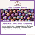 Fortune Jewel Natural Purple Miano Real Stone Lotus Mala
