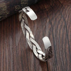 Fortune Jewel Koi Fish Twisted Design Luck Wealth Cuff Bracelet Bangle
