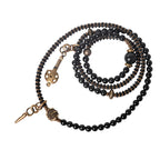 Fortune Jewel Rainbow Obsidian Ebony Wood Copper Positive Multilayer Bracelet