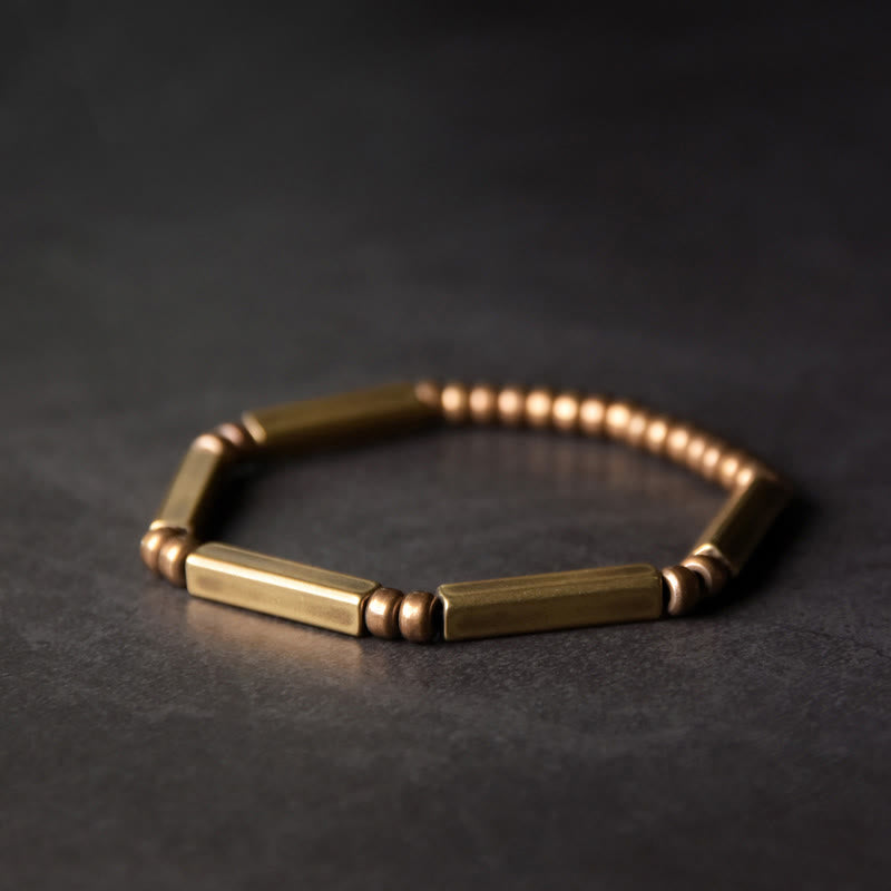 Fortune Jewel Tibetan Simple Design Copper Wealth Luck Bracelet
