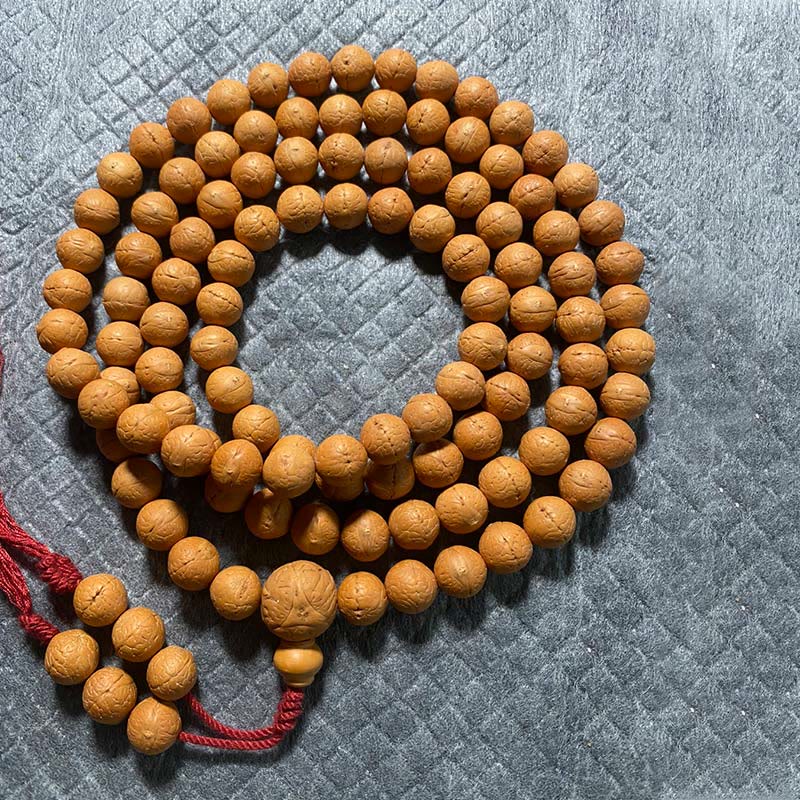 Fortune Jewel 108 Mala Beads Nepal Bodhi Seed Luck Wealth Tassel Bracelet