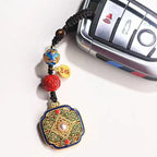 Fortune Jewel Fu Character Blessing Ruyi Charm Key Chain