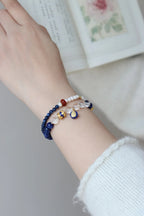 White Crystal, Blue Kyanite & Lapis Lazuli Bracelet – Elegant & Brightening Wealth Charm
