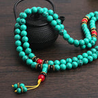 Fortune Jewel Tibetan Turquoise Healing Mala Bracelet