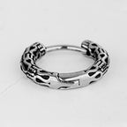 Fortune Jewel Retro Pattern Titanium Steel Balance Earrings