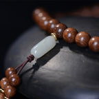 Fortune Jewel 108 Mala Beads Rosewood Jade Calm Bracelet