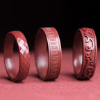 Fortune Jewel Cinnabar Om Mani Padme Hum Auspicious Clouds Blessing Ring